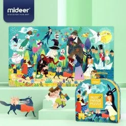 MiDeer - Sprookjesparade - 100 Grote Puzzelstukjes In Een Mooie Geschenkdoos - Kinderpuzzel - Educatief Speelgoed Voor Kinderen - Puzzel Voor Peuter Vanaf 3 Jaar -Puzzels Verkoopwinkel 550x550 91