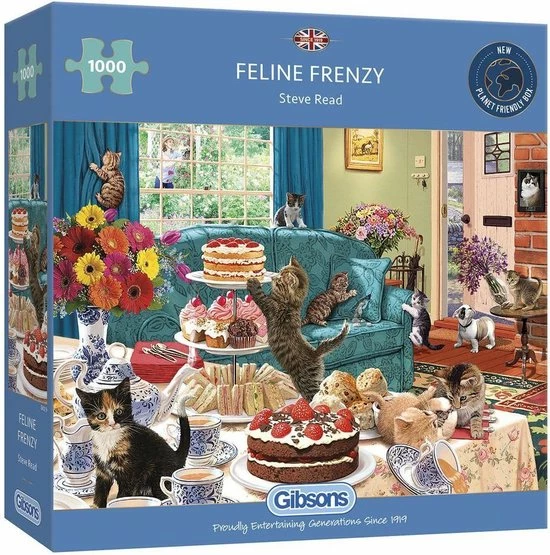 Gibsons Feline Frenzy (1000) 4 Gibsons Feline Frenzy (1000) - Afbeelding 2