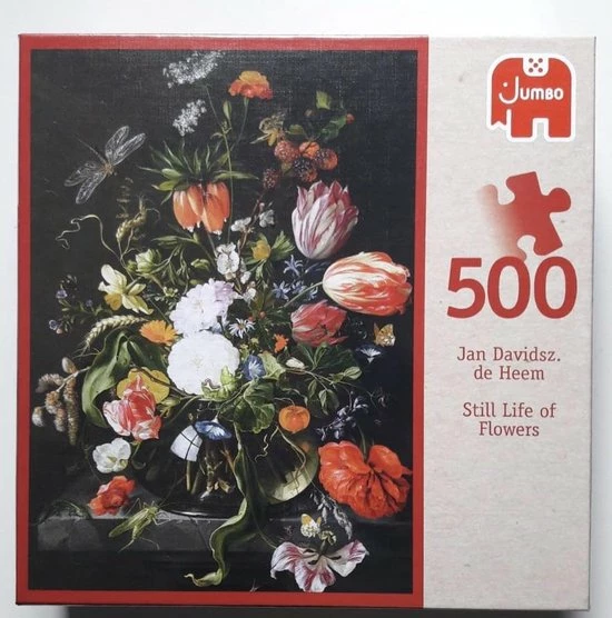 Jumbo Puzzel Still Life Of Flowers - Jan Davids. De Heem - Legpuzzel - 500 Stuks 3 Jumbo Puzzel Still Life Of Flowers - Jan Davids. De Heem - Legpuzzel - 500 Stuks