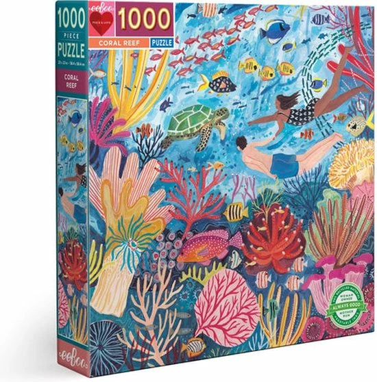 EeBoo Coral Reef Blokpuzzel 1000 Stuk(s) Kunst 3 EeBoo Coral Reef Blokpuzzel 1000 Stuk(s) Kunst
