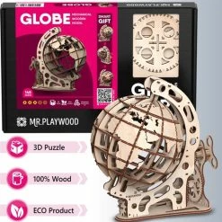 Mr. Playwood Modelbouwpakket Globe 25,5 X 18 Cm Hout 231-delig -Puzzels Verkoopwinkel 550x562 1