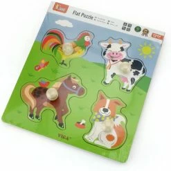 Vigatoys Viga Toys Koppuzzel Boerderijdieren Junior 22,5 X 22,5 Cm Hout -Puzzels Verkoopwinkel 550x563