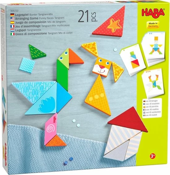 HABA Legspel Kleurrijke Tangrammix 3 HABA Legspel Kleurrijke Tangrammix