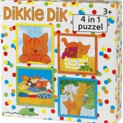 Bambolino Dikkie Dik 4in1 Puzzel 4-16 Stukjes