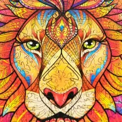 UNIDRAGON Houten Puzzel Dier - Mysterieuze Leeuw - 192 Stukjes - Medium 24x31 Cm -Puzzels Verkoopwinkel 550x578 7