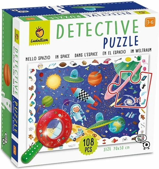 Ludattica Legpuzzel Detective Ruimte Junior 70 X 50 Cm 108 Stuks 4 Ludattica Legpuzzel Detective Ruimte Junior 70 X 50 Cm 108 Stuks - Afbeelding 2
