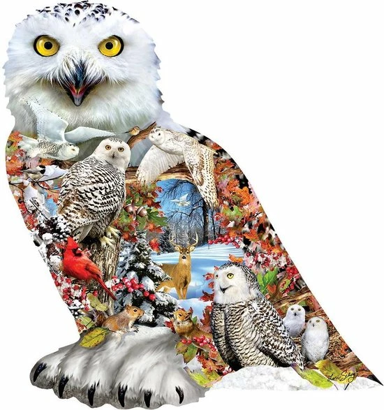 Sunsout Sneeuwuil (650 Stukjes, Vormpuzzel) 3 Sunsout Sneeuwuil (650 Stukjes, Vormpuzzel)