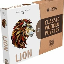 Eco-Wood-Art Eco Wood Art - Houten Legpuzzel - Lion - 210 - 31x28x0.5cm, Kartonbox