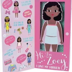 Floss & Rock Magnetische Aankleedpop Zoey - 23,5 Cm - Hout