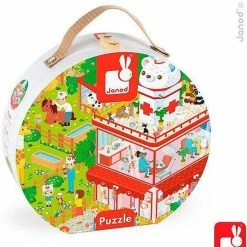 Janod Puzzelkoffer - Dierenkliniek 13 Janod Puzzelkoffer - Dierenkliniek -Puzzels Verkoopwinkel 550x616 3