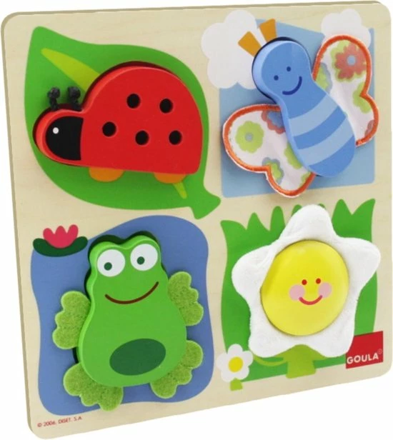 Goula Houten Puzzel - Platteland - 4 Stukjes 3 Goula Houten Puzzel - Platteland - 4 Stukjes