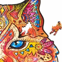 UNIDRAGON Houten Puzzel Dier - Voorzichtige Lynx- 297 Stukjes - King Size 27x41 Cm -Puzzels Verkoopwinkel 550x627