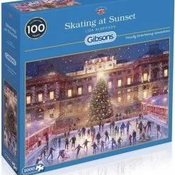 Gibsons Skating At Sunset Puzzel (1000 Stukjes) -Puzzels Verkoopwinkel 550x649 1