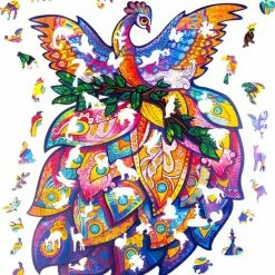 UNIDRAGON Houten Puzzel Dier - Sprookjesvogel - 297 Stukjes - King Size 30x39 Cm -Puzzels Verkoopwinkel 550x662