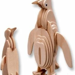 De Bouwplaats 3D Puzzel Bouwpakket Pinguïn- Hout