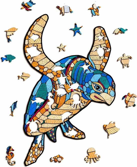 Eco-Wood-Art Eco Wood Art Houten Legpuzzel Schildpad Size M, 2352, 39,5x28,3x0,5cm 4 Eco-Wood-Art Eco Wood Art Houten Legpuzzel Schildpad Size M, 2352, 39,5x28,3x0,5cm - Afbeelding 2