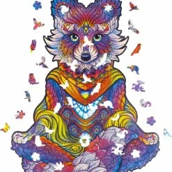 UNIDRAGON Houten Puzzel Dier - Uitstralende Wasbeer - 281 Stukjes - King Size 30x40 Cm -Puzzels Verkoopwinkel 550x678