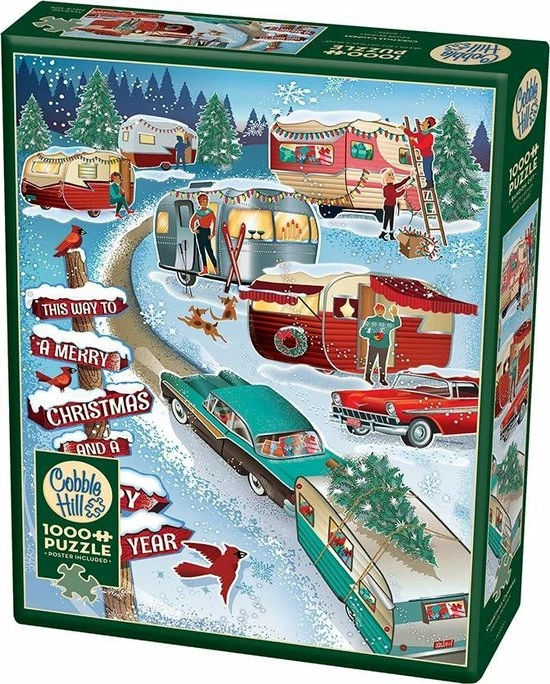 Cobble Hill Legpuzzel Christmas Campers 1000 Stukjes 3 Cobble Hill Legpuzzel Christmas Campers 1000 Stukjes