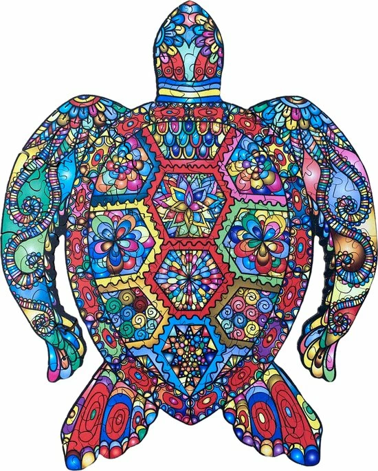 FEMUR Schildpad - A3-format - Dierenpuzzel - Houten Puzzel - Dieren Legpuzzel - Jiggsaw - 150 Stukjes 3 FEMUR Schildpad - A3-format - Dierenpuzzel - Houten Puzzel - Dieren Legpuzzel - Jiggsaw - 150 Stukjes