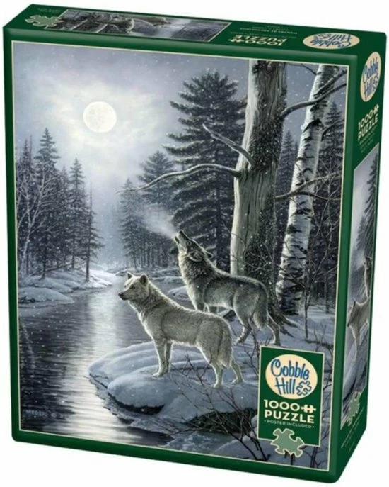 Cobble Hill Puzzel Wolves By Moonlight - 1000 Stukjes 3 Cobble Hill Puzzel Wolves By Moonlight - 1000 Stukjes