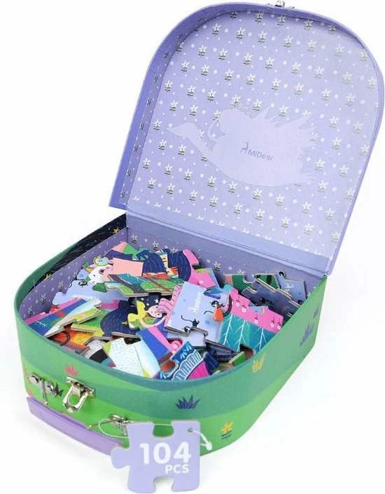 MiDeer - Schone Slaapster - 100 Grote Puzzelstukjes In Mooie Doos - Kinderpuzzel - Educatief Speelgoed Voor Kinderen - Puzzel Voor Peuters En Kleuters Vanaf 3 Jaar 6 MiDeer - Schone Slaapster - 100 Grote Puzzelstukjes In Mooie Doos - Kinderpuzzel - Educatief Speelgoed Voor Kinderen - Puzzel Voor Peuters En Kleuters Vanaf 3 Jaar - Afbeelding 4