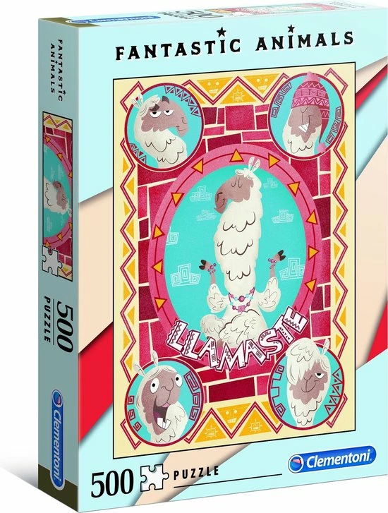 Clementoni - Fantastic Animals Puzzel - LLamaste - 500 Stukjes, Puzzel Volwassenen 5 Clementoni - Fantastic Animals Puzzel - LLamaste - 500 Stukjes, Puzzel Volwassenen - Afbeelding 3