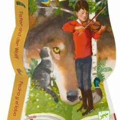 Djeco Silhouet Puzzel Peter En De Wolf - 50 Stukjes