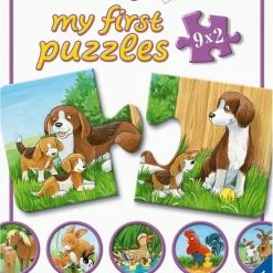 Ravensburger Dierenfamilies Op De Boerderij - My First Puzzles - 9x2 Stukjes - Kinderpuzzel